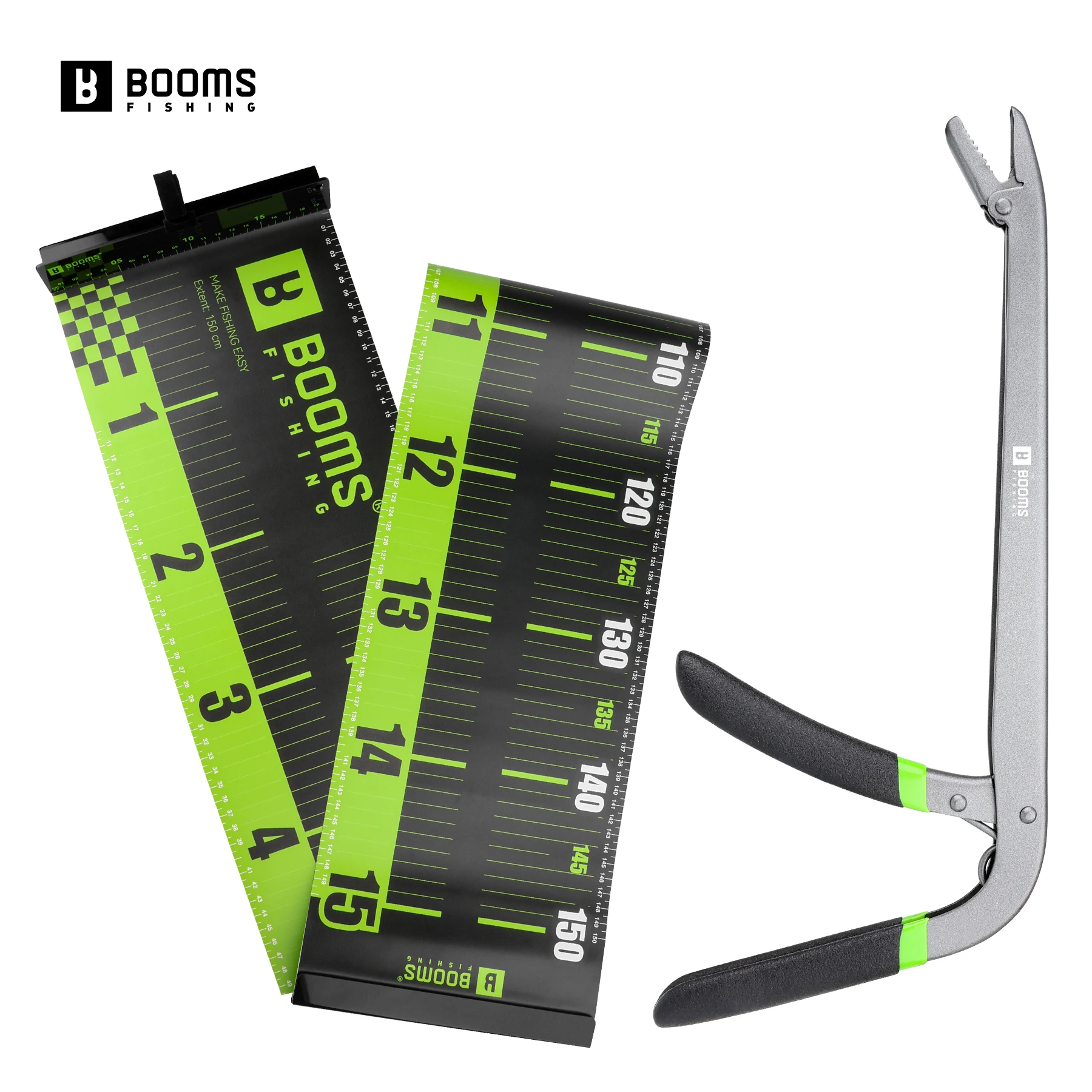 ازدهار الصيد قياس الحنفية طول 150 سنتيمتر عرض 20 سنتيمتر بولي كلوريد الفينيل طوي مقاوم للماء الأسماك حاكم الكربون الصلب هوك مزيل أدوات Unhooking