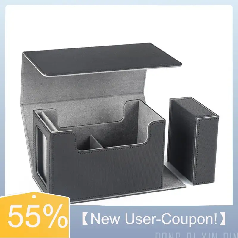 

【Купон для новых пользователей!】Коробка для карт с окошком для просмотра, футляр для карт с подставкой для игральных костей, коробка для хранения карт, магнитный держатель для карт 35Pt