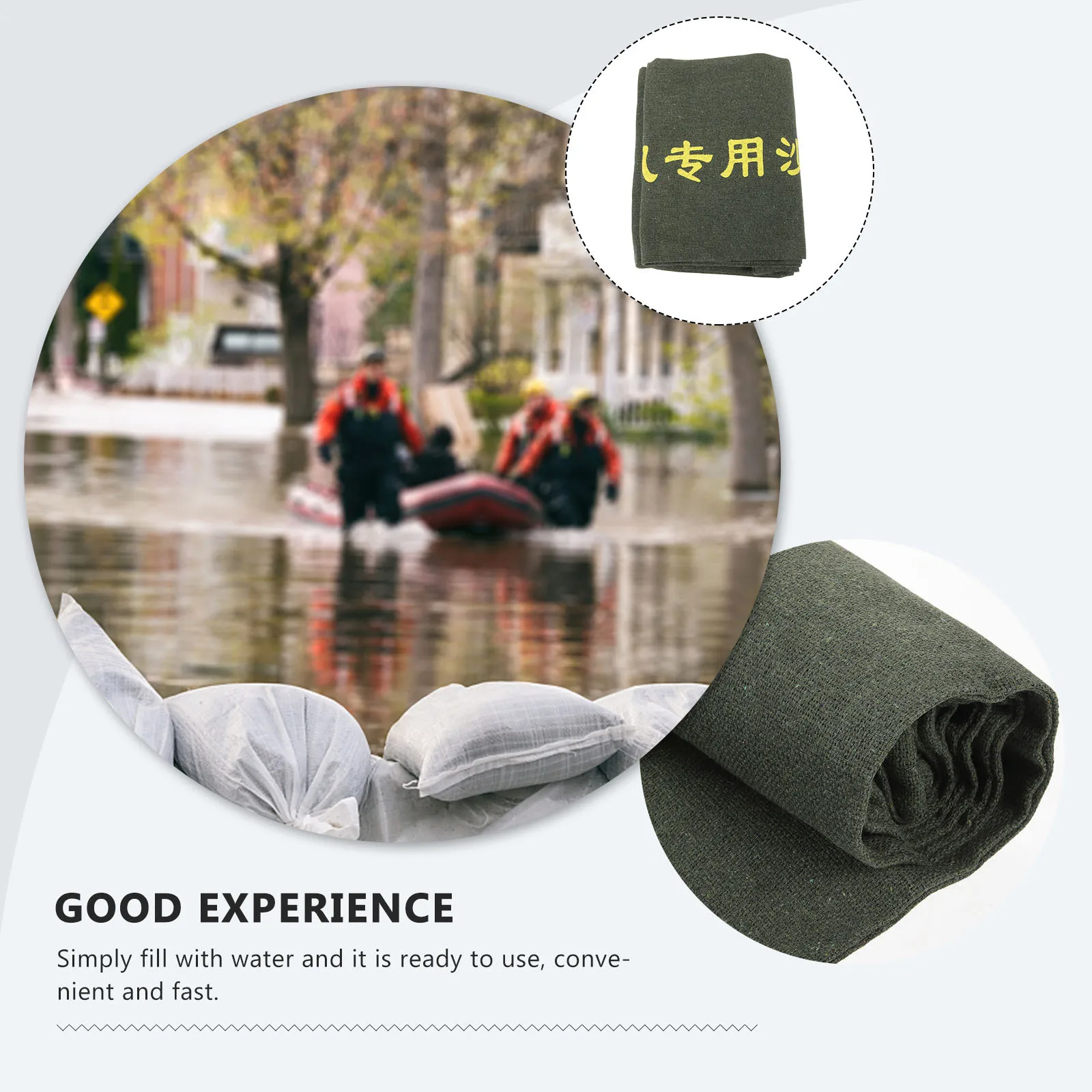 Bolsas de arena protectoras contra inundaciones con cordón, Material de lona resistente para puertas de ventanas del hogar, puerta de jardín, entrada de garaje, huracanes