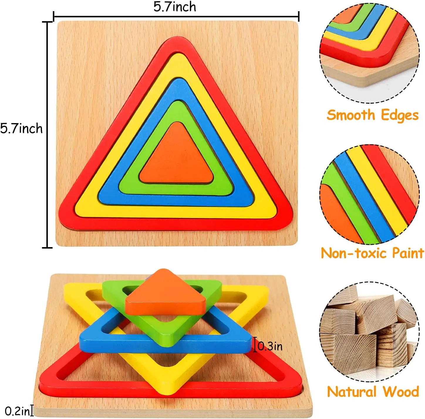 Stapeln Puzzle Spiel blöcke Lernspiel zeug für Kinder Montessori Holzform Sortieren Puzzle sensorische Spielzeuge Entwicklung 1 2 3 4 y