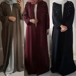 Elegancka prosta Abaya dla kobiet, Eid Mubarak, dubajski muzułmański sweter, indyk islamska odzież, kaftan, arabska kobieca skromna szata