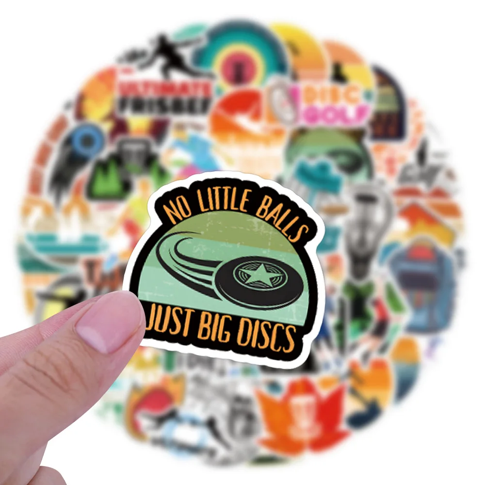 

10/60PCS Frisbee Golf Doodle Stickers Funny Sport Cartoon Decal Notebook Phone Guitar Skateboard Waterproof Sticker Cup Kid Toys