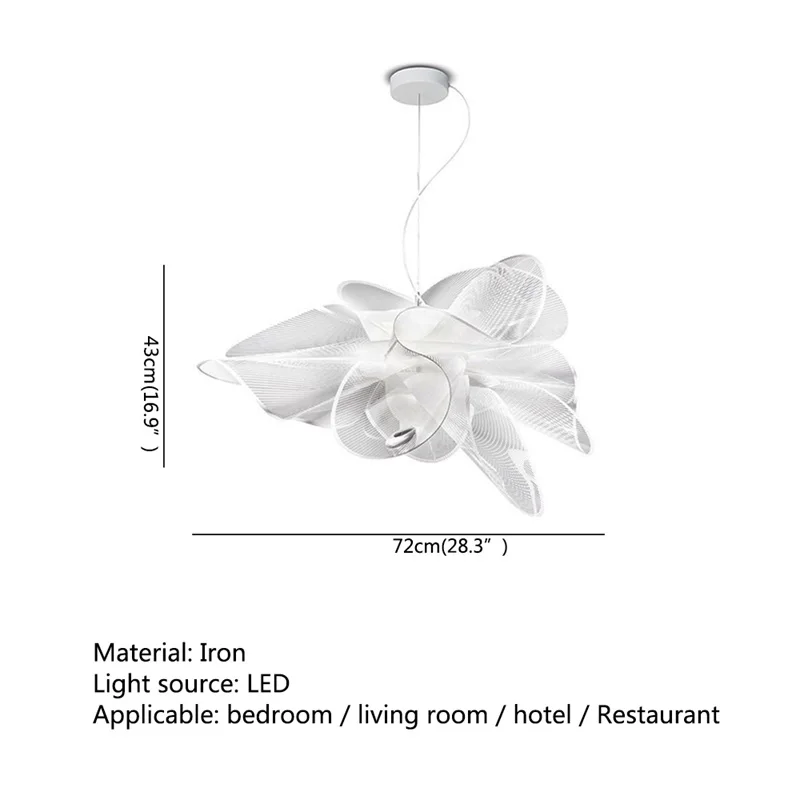 AAOSONG Nordic Pendant Lamp Modern LED White Creative Decorative Fixtures For Living Room Dining