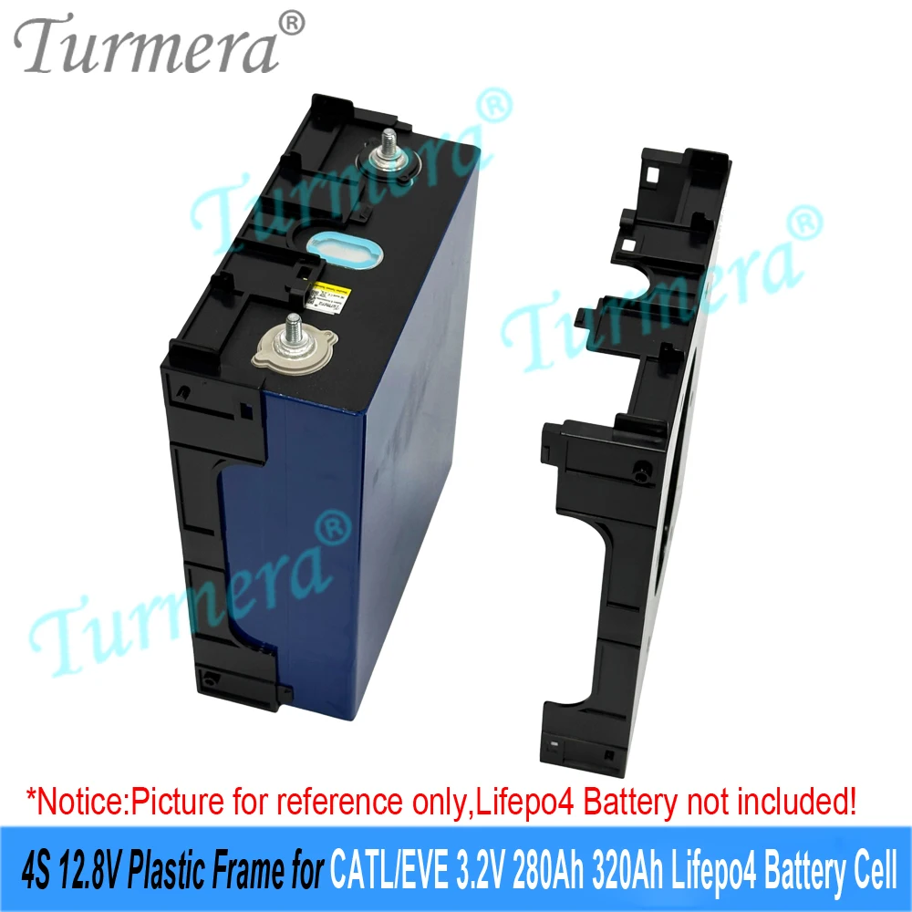 Turmera 12V 24V Ramka na akumulator z trudnopalnego tworzywa ABS PC z zatrzaskami do użytku z ognioodpornymi ogniwo Lifepo4 CATL EVE 280Ah 320Ah 105Ah — zdjęcie produktu 3
