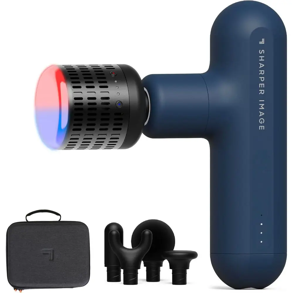 

Пистолет для перкуссионного массажа глубоких тканей, перезаряжаемый ручной массажер PowerMove Evo Hold, 4 регулируемые модели, 5 насадок и переноски C