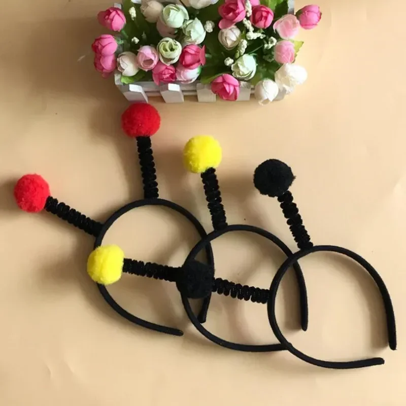 

20pcs Adults Kids Plush Children Antenna Bee Ladybug Headband Animal Birthday Party Cosplay Costume Halloween