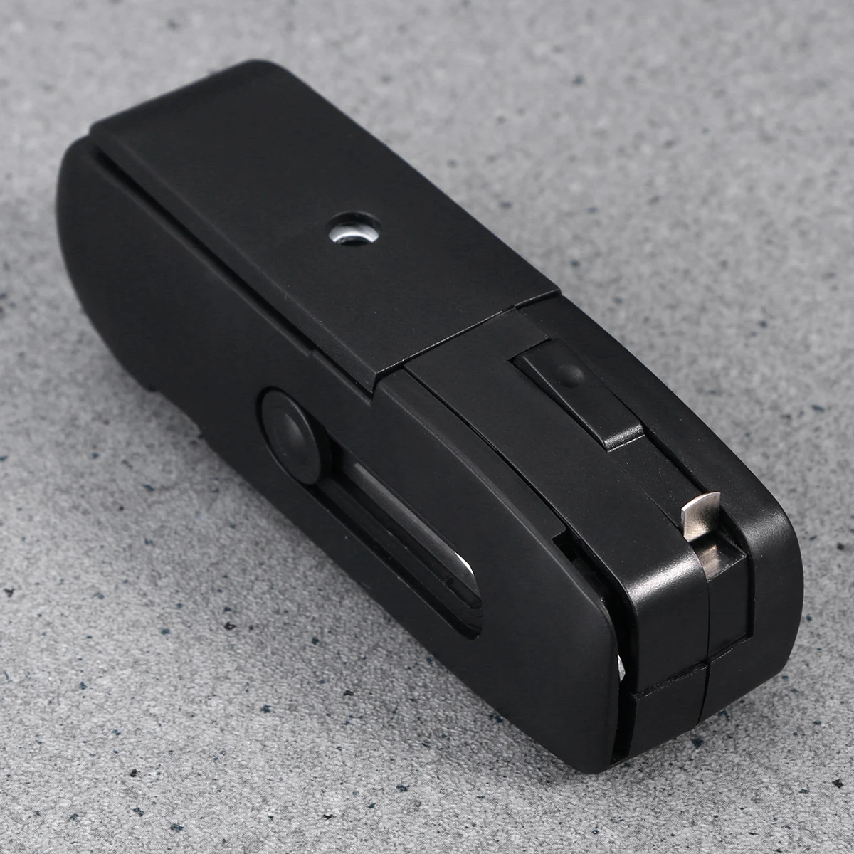 

Multifunctional Stationery Set Black Pocket Size Tool Scissor Flexible Rule Pencil Sharpener Stapler Cutter Screwdriver