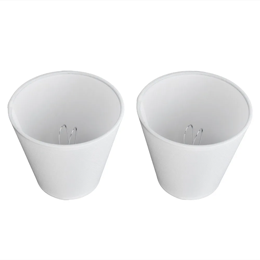 

2PCS Decorative Clip On Design Lampshade Fabric Lightweight Chandelier Lamp Shades Small Lamp Shades Chandelier