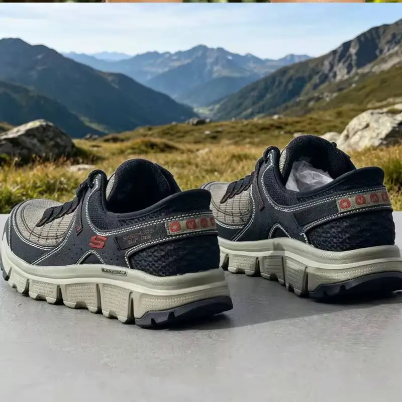 

Skechers Men's Outdoor Hiking Shoes 237622-OLBK/237622-GYNV Anti-slip Lightweight Walking Shoes sport