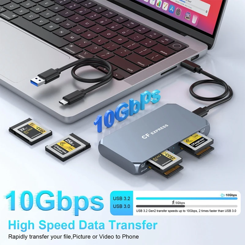 Caixa de cartão de dados multifuncional xqd caixa de cartão de dados câmera personalizada leitor de cartão de memória sd fabricante de leitor de cartão cfe-typeb