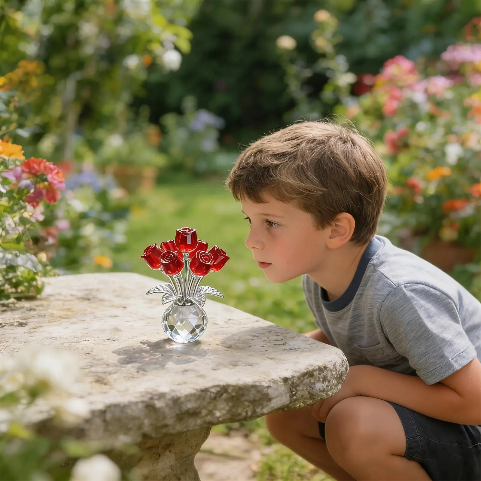 

Хрустальная роза 3D, искусственная стеклянная романтическая роза, декоративные фигурки цветов для жены, мамы, сестры, дочери, семьи