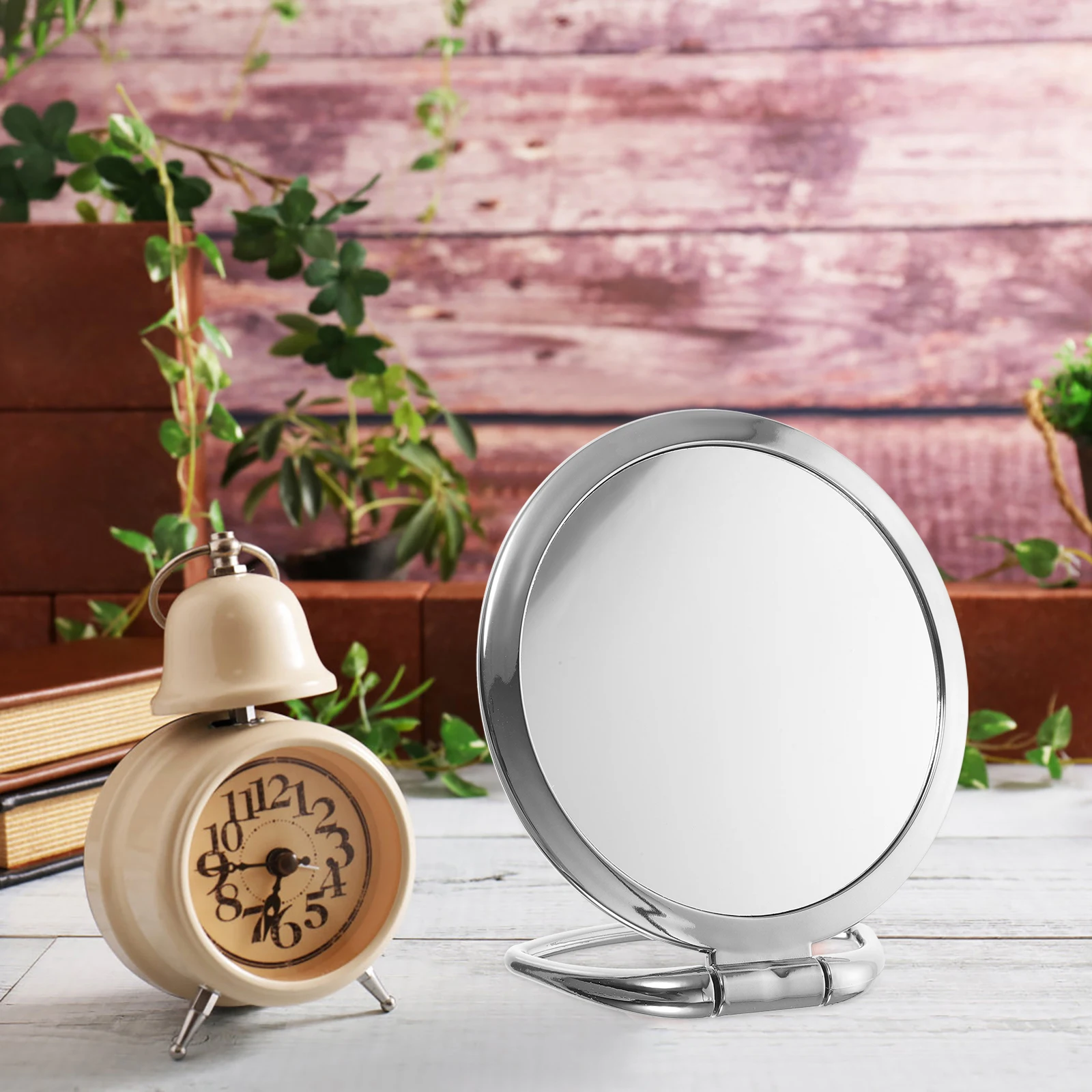 

Practical Magnifying Handheld Mirror Double Sided Folding Desktop Makeup Mirror for Travel and Beauty Salon Handheld Mirrors