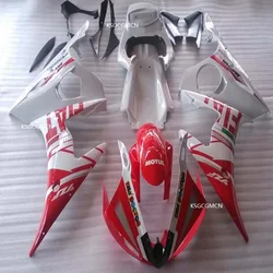 Fit Model YZF R6 ABS Plastic Injection  Red & White Painted Fairing  Bodywork kits Set For Yamaha YZF R6 2003  2004 2005