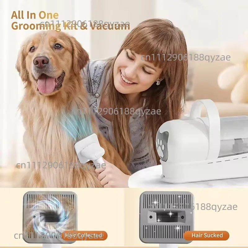 Pet 7-in-1 Hair trimmer Multifunctional pet set Cat and dog shaving manicure beauty instrument Hair vacuum cleaner view 2