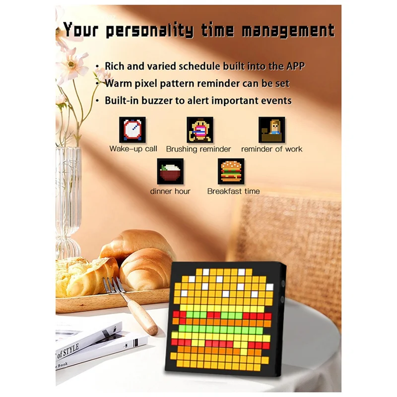 

LED Pixel APP Cellphone Control Display 16X16 Programmable Night Light LED Screen For Gaming Decoration EU Plug Durable