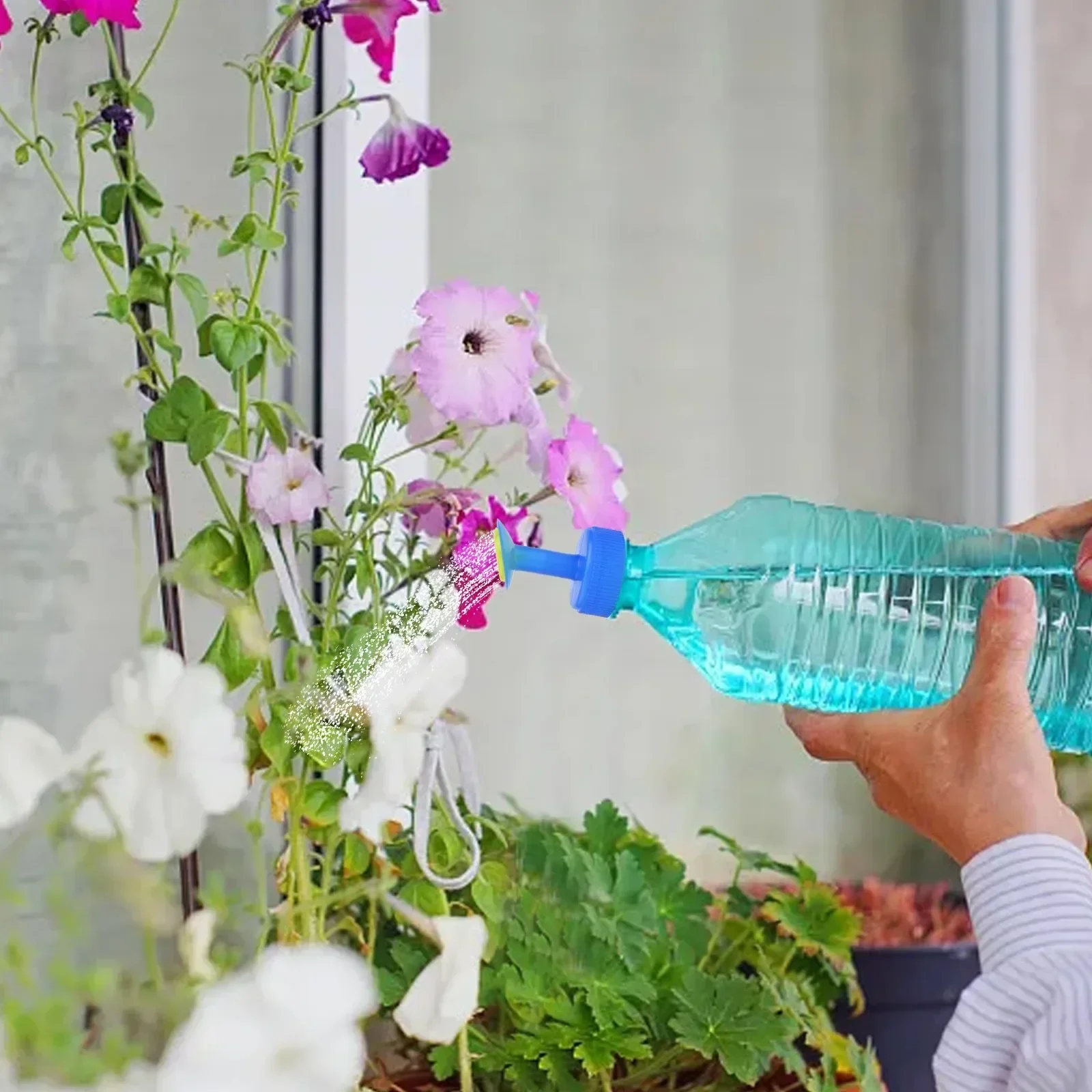 Bottle Waterer Plastic Sprinkler Nozzle Portable And Compact Threaded Connections Versatile Use For 28 Mm Diameter Bottles
