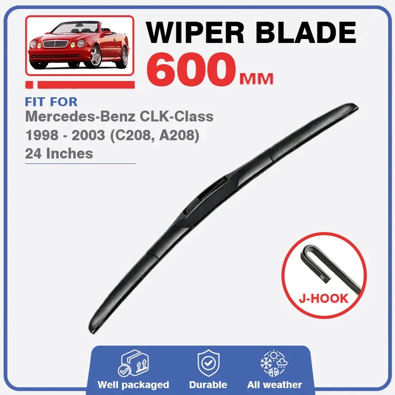Escobillas de limpiaparabrisas delanteras para Mercedes Benz CLK clase C208 A208 W208 1998 - 2003 accesorios de parabrisas CLK 200 230 320 Sport