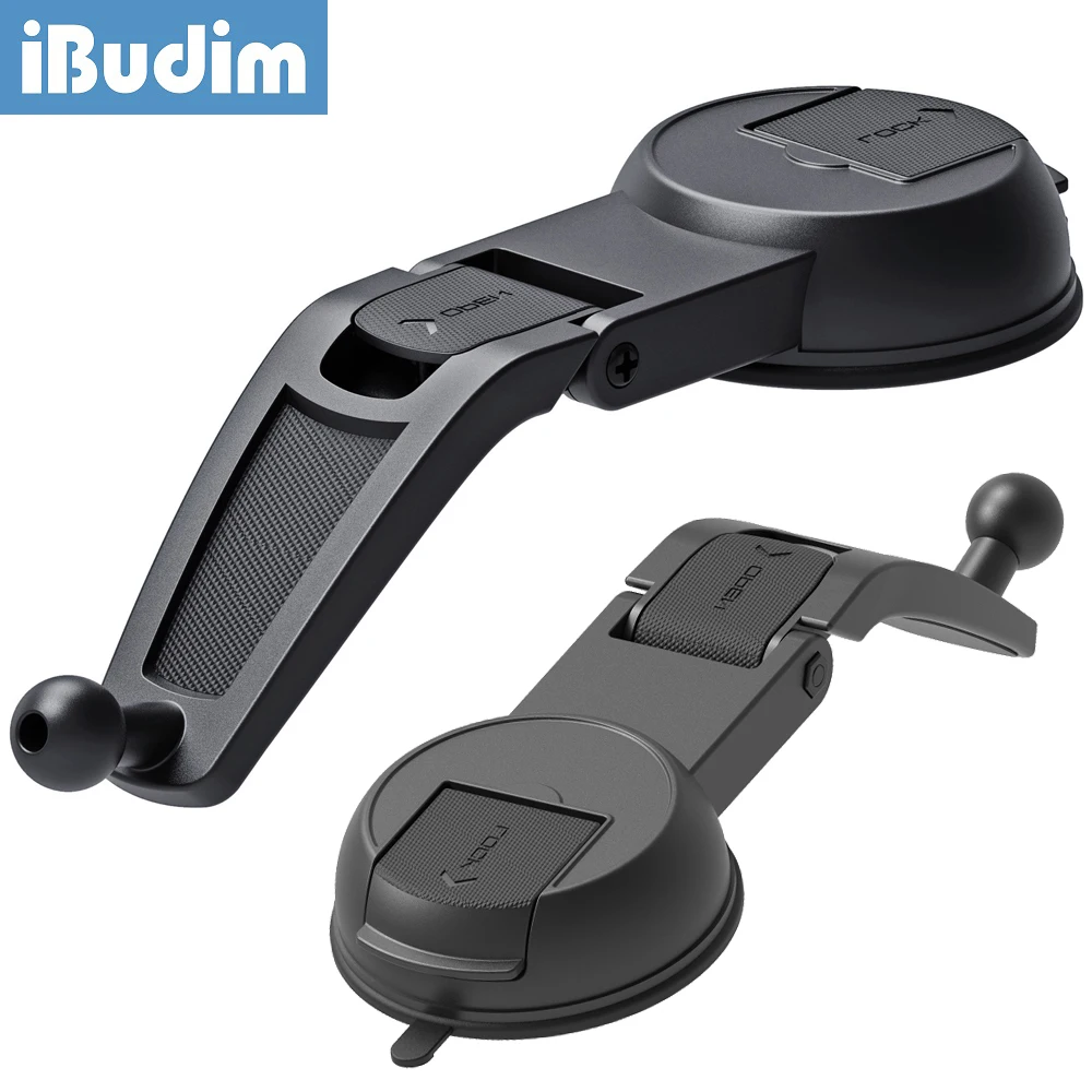 iBudim Suction Cup Car Dashboard Mobile Phone Holder Stand Universal 17mm Ball Head Base for Car Phone Mount GPS Supports