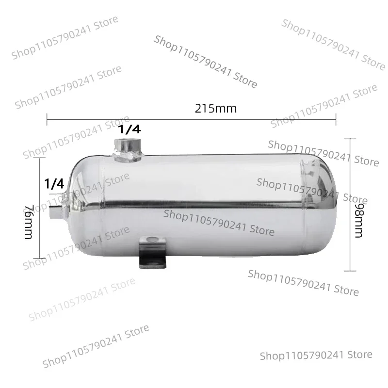 Stainless Steel Air Compressor Gas Tank 0.8L 0.2 Gallon Vacuum Buffer Tank G1/4