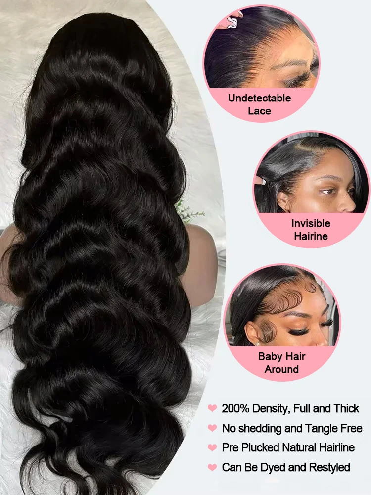40 46 بوصة الجسم موجة 13x4 13x6 HD الدانتيل الشفاف الباروكات الأمامية شعر الإنسان المياه مجعد 360 كامل الدانتيل الباروكات 300 الكثافة للنساء