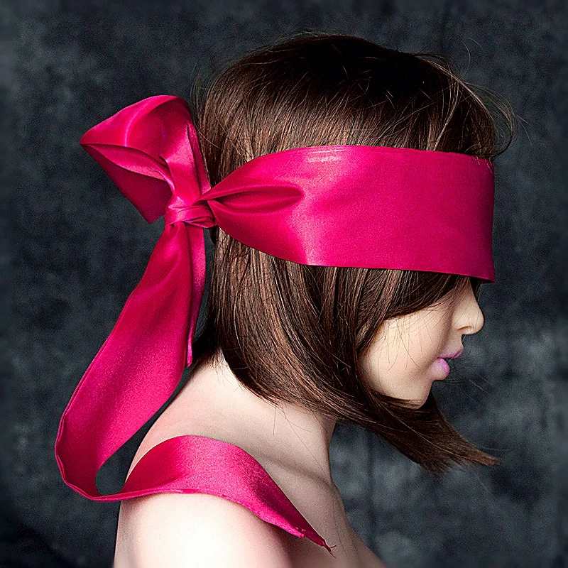 لعب الأدوار ألعاب جنسية الحرير الساتان الغمامة التعادل قناع BDSM أصفاد عبودية القيود عبودية حبل الجنس لعب للنساء #4