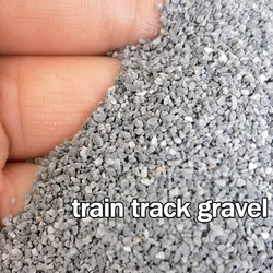 Pista de tren de grava modelo balasto sin polvo modelo de tren pista balasto grava Diy Micro paisaje ferrocarril piedra angular