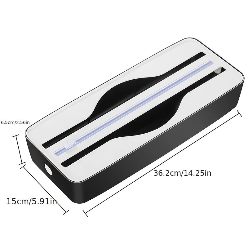 Double Slot Food Wrap Dispenser with Slide Cutter - Wall Mountable Kitchen Storage for Plastic Wrap and Foil Rolls