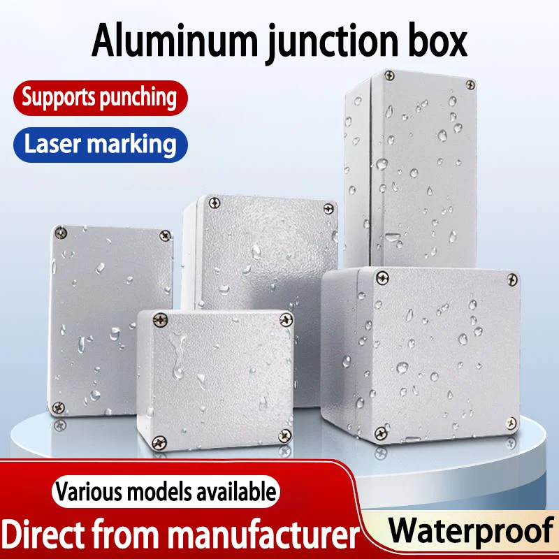 IP67 Aluminum Waterproof Electrical Protection Box - Explosion-Proof Enclosure for Marine, Construction & Factory Use