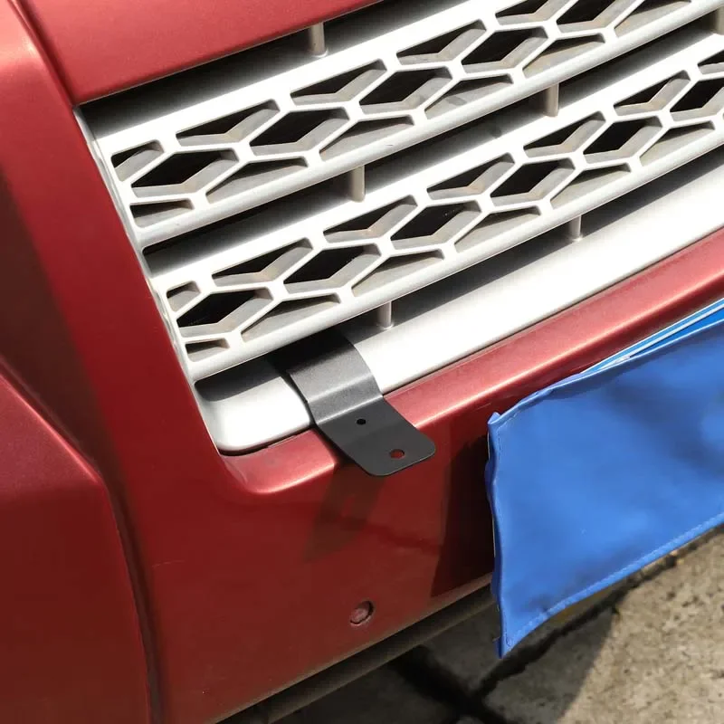 For Land Rover Freelander 2 2007-2015 Carbon Steel Car Front Grille Light Bracket Lamp Holder Trim Auto Accessories
