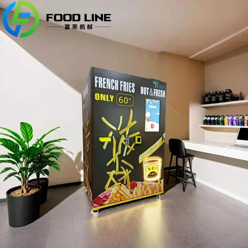 Professional French Fries Vending Machine Quick Serve Technology Self Cleaning Function Remote Monitoring System