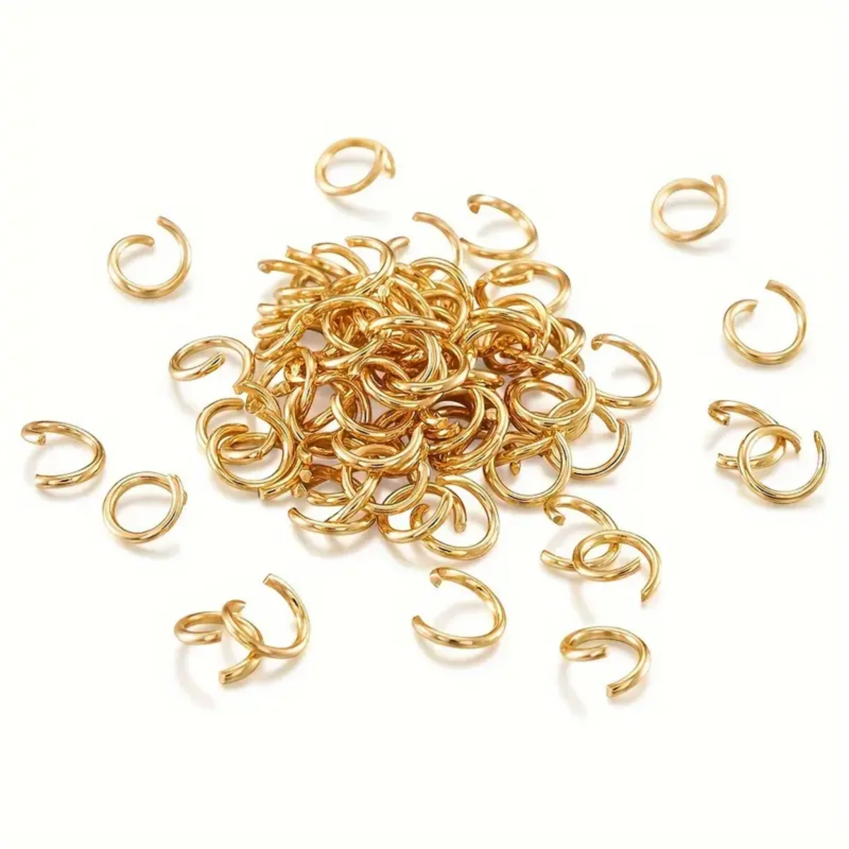 50-200pcs 3 4 5 6 7 810mm Stainless Steel Open Jump Rings For Jewelry Making DIY Necklace And Bracelet Connectors Craft Supplies