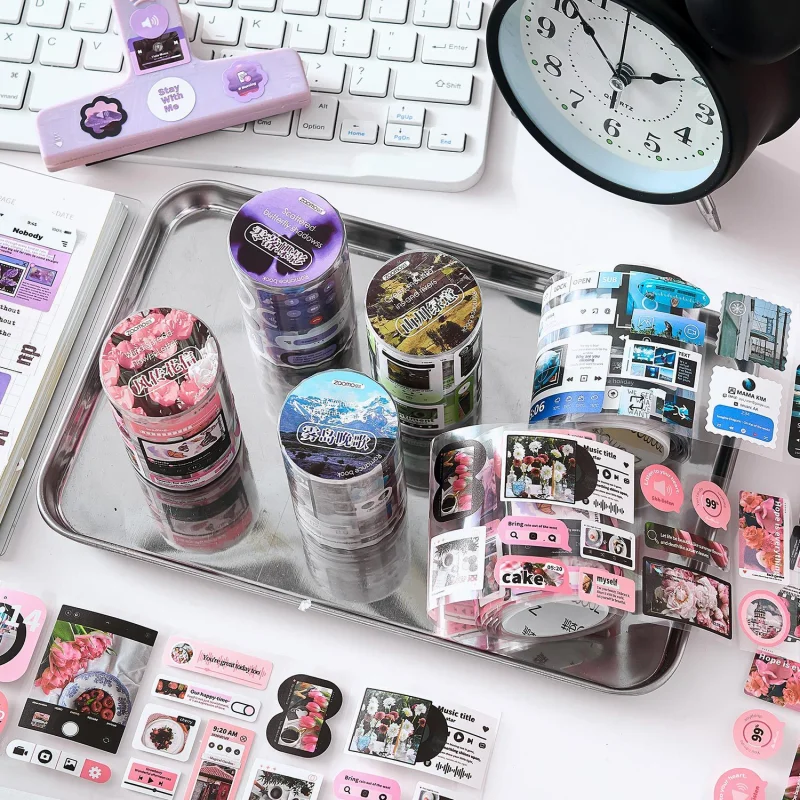 DIY Decoration Sticker Tape Student Hand Account Make Scrapbook Journal Notebook  School Supplies Collage Stationery Tapes