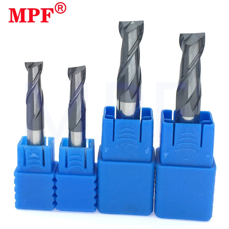 Milling Cutter HRC50 Tungsten Steel Carbide Endmills 2-Flute Black Nano Coating Flat For Steel Millis CNC Machinery Maching Tool