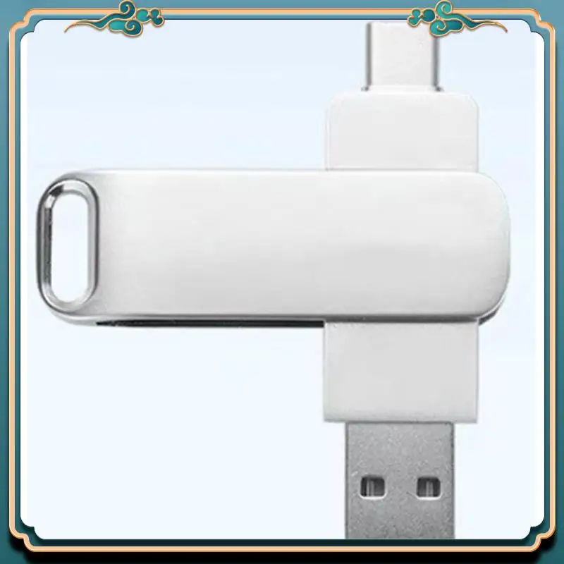 (新品)-頑丈な TYPE-C メタリック USB 128GB フラッシュ ドライブ、防水 & ギフト対応メモリ スティック U ディスク