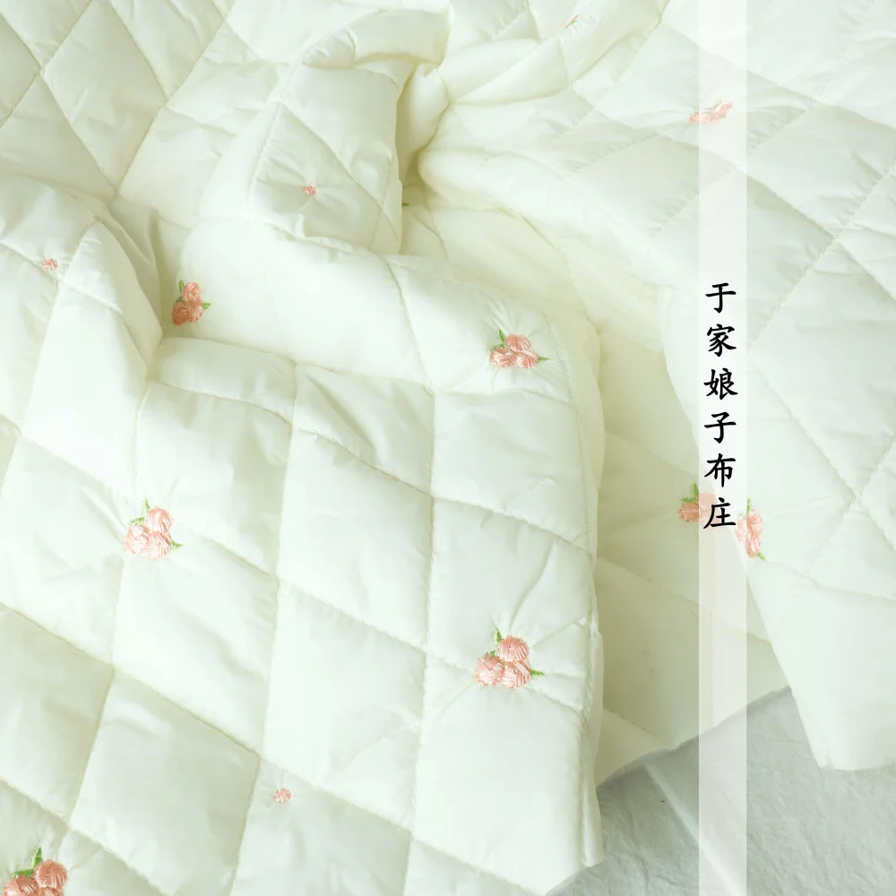 Quilted Cotton Fabric for Girls, Padded Jacket, Coat Lining, Cute Clothes, Cloth Making, 135x50cm, Autumn and Winter