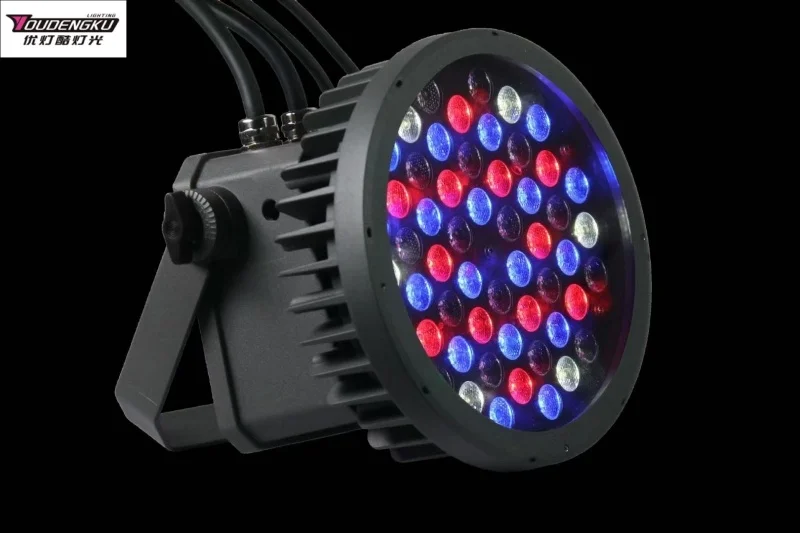 8 sztuk wodoodpornych reflektorów LED IP65 54x3W RGBW do użytku zewnętrznego, oświetlenie sceniczne, dyskoteki i imprez.