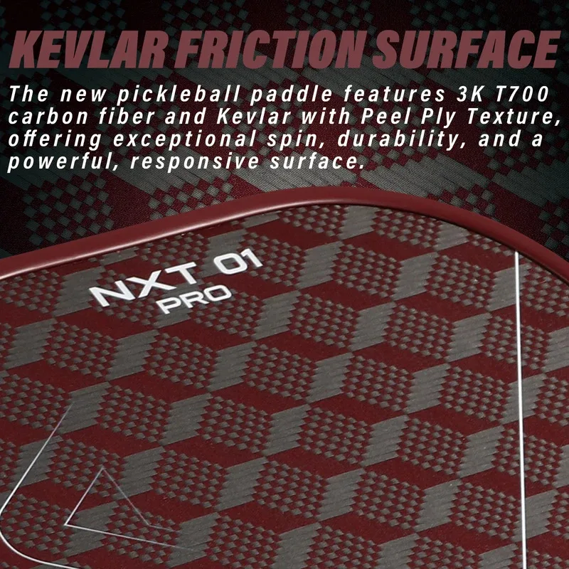 AMASPORT Nieuwe Tech Up-Market Verlengde sterkte 18K Carbon Kevlar NXT01 Pro Skin-Cube Control Pickleball Paddle Maatwerk