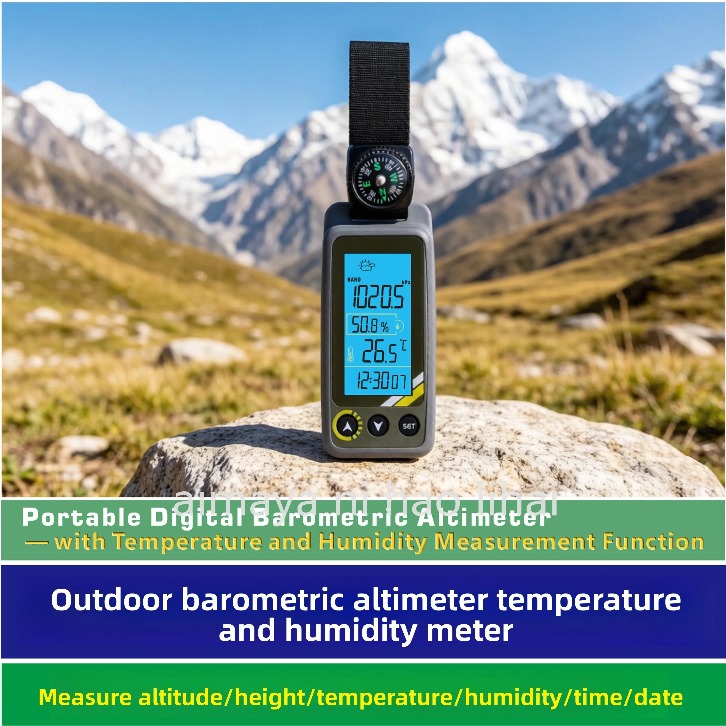Outdoor barometric altimeter Thermohygrometer Altitude meter