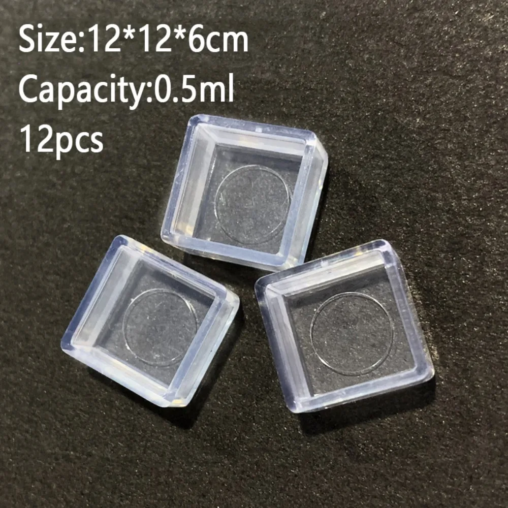 Small Portable Mini Watercolor Paint Box Square Multidimensional White Empty Plastic Paint Pan Painting Tool Plastic