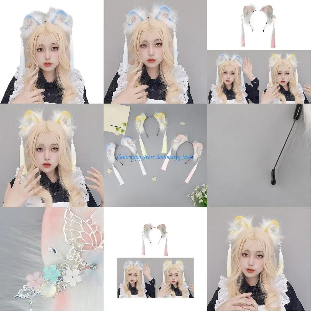 

573B Anime Character Headband Ears Hair Hoop Carnivals Party Headpiece Cosplay Party Costume Props Unisex