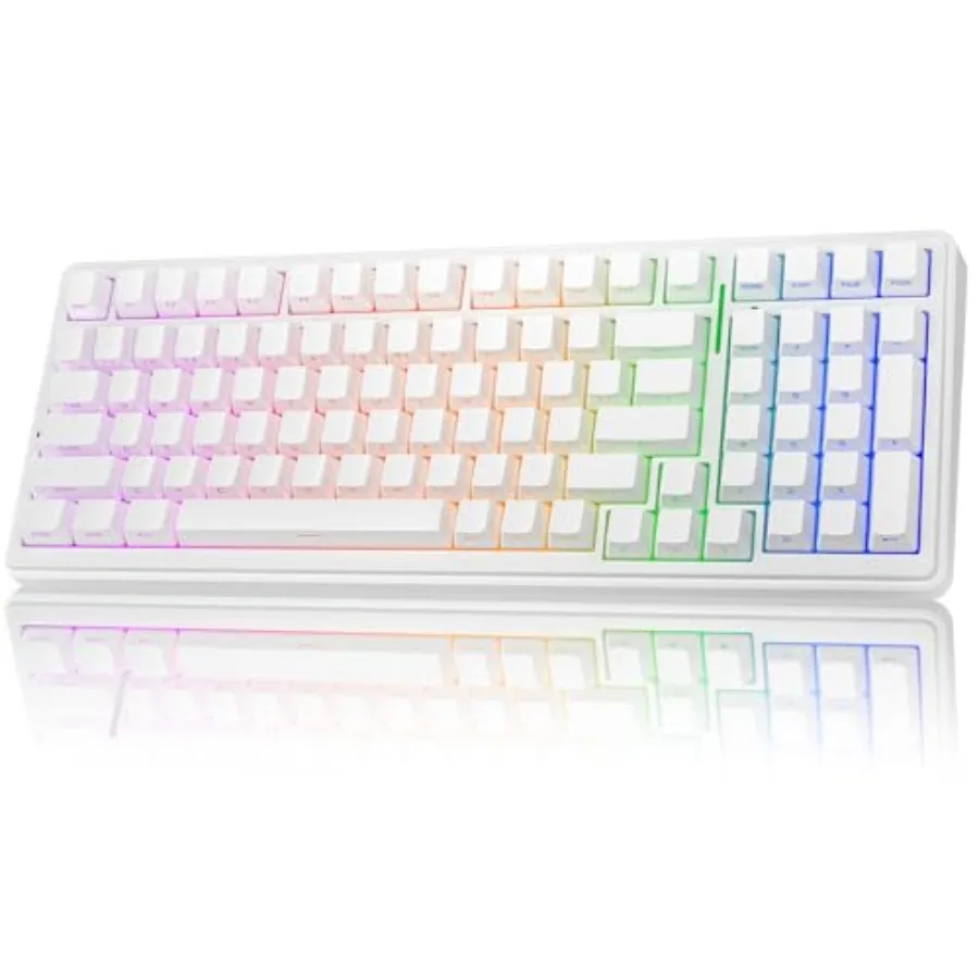 PC gaming keyboard for Win/Mac with triple-mode connectivity creamy gasket-mounted design linear switches side-printed PBT keyc