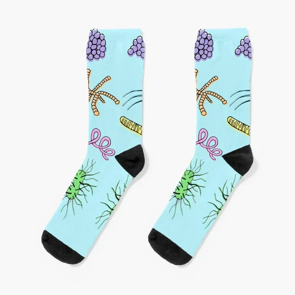 

Microbes Microbiology Pattern Socks football anti slip football hiphop aesthetic Socks Women's Men's