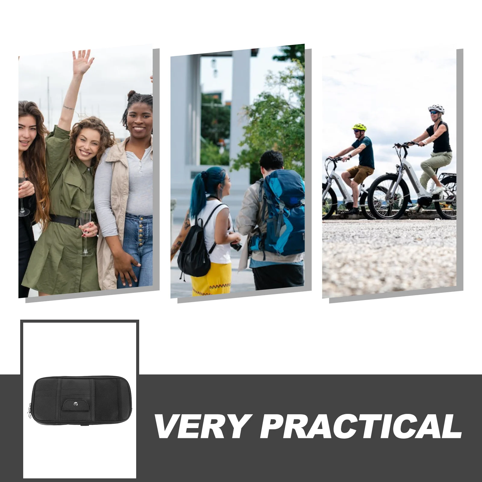 

Visor Card Holder Large Truck Organizer Durable Storage Pouch for Driver Receipts Cards Auto Visor Accessories