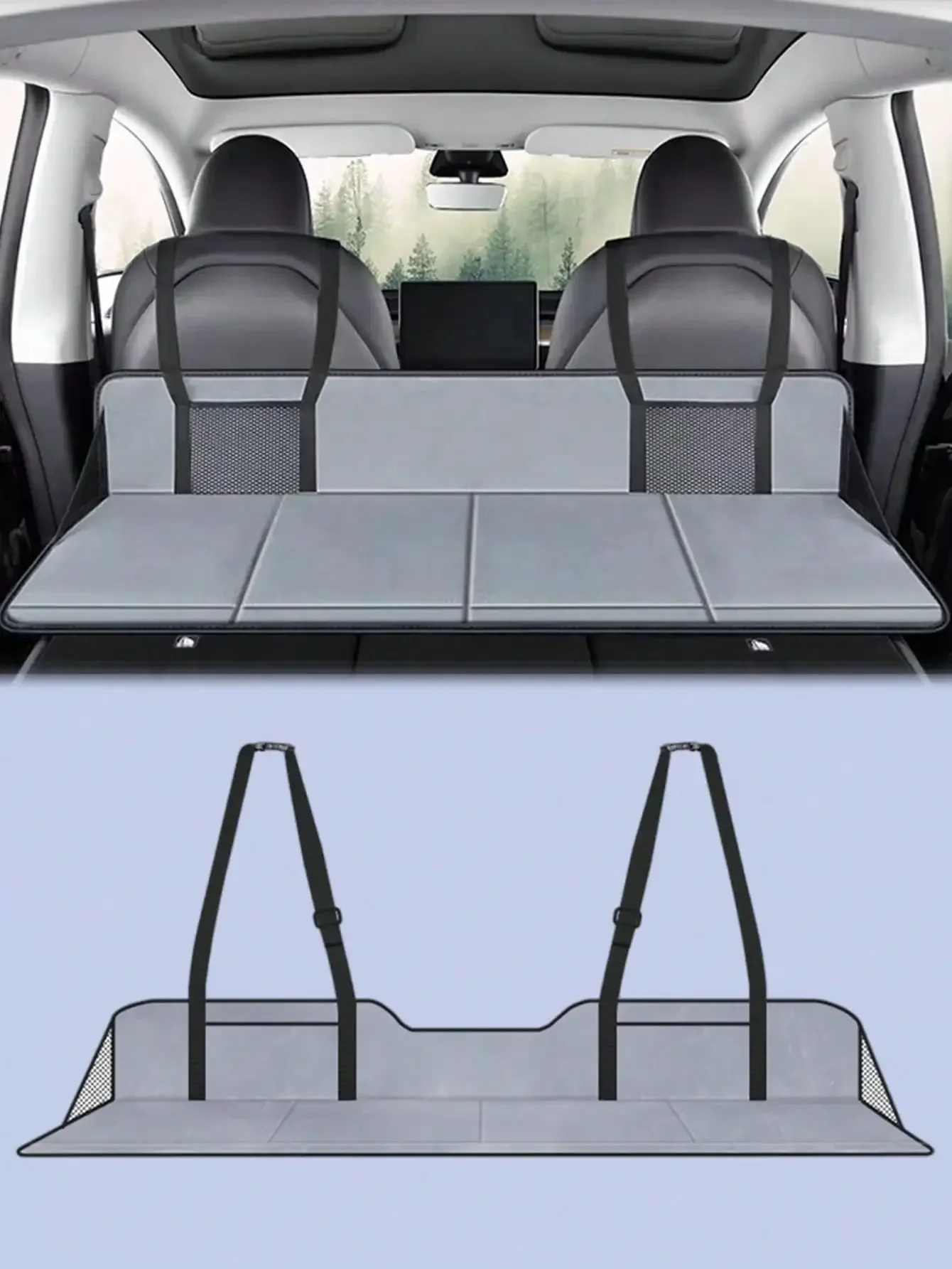 Faltbare Erweiterungsmatratze 1 Stück Autobett-Verlängerung Ideal für Camping, Roadtrips & Übernachtungsreisen Faltbare Erweiterungsmatratze. – Detail 11