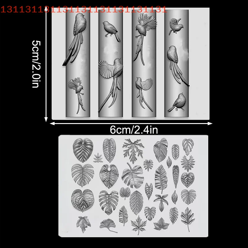 لتقوم بها بنفسك قالب نحت شفاف للتقليم الديكور سيليكون مسمار الفن قالب الشريط القوس أحذية الباليه ورقة الطيور تصميم أداة #5