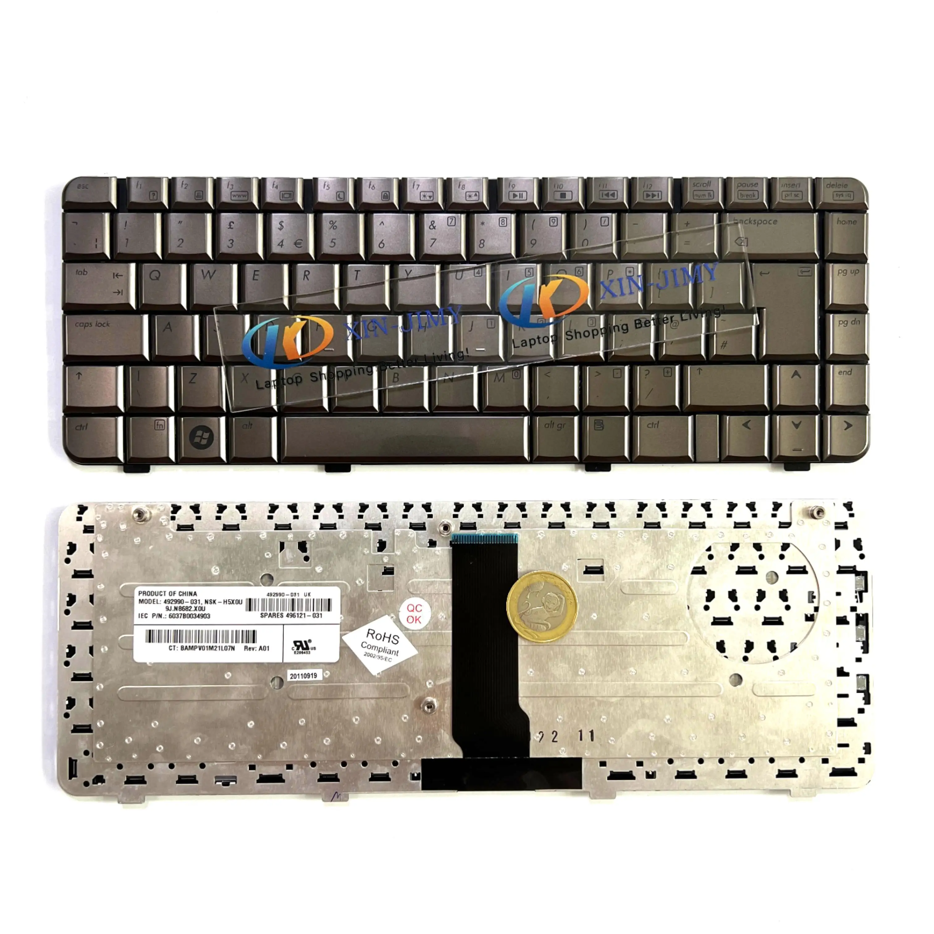 DV3000 UK Keyboard For HP Pavilion DV3100 DV3500 DV3500T DV3600 DV3600T Laptop Bronze