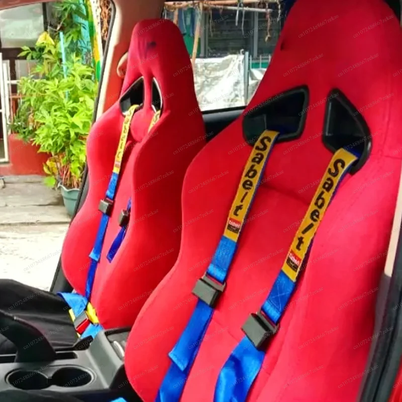 Universal 2 Inch 4 Point Snap-In Car Safety Harness Drifting Style Interior Safety Accessory