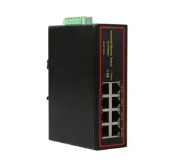 5-Port 8Port Industrial Grade Din-rail Network Cable Splitter Ethernet 100M Switch Controller