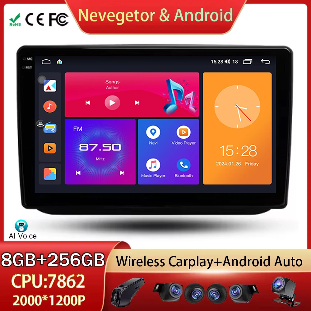 

Carplay Android Auto For Skoda Fabia 2 2007 - 2014 Car Radio Multimedia Video Player GPS Navigation 4G WIFI DSP BT No 2din DVD