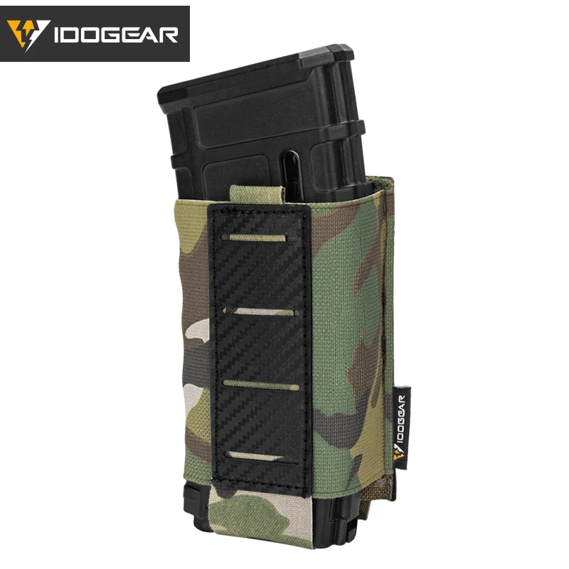 Idodgear Tactical Molle 5.56 Single Mag Pouch Military 5.56 Mag Carrier accessori per softair da caccia in fibra di carbonio